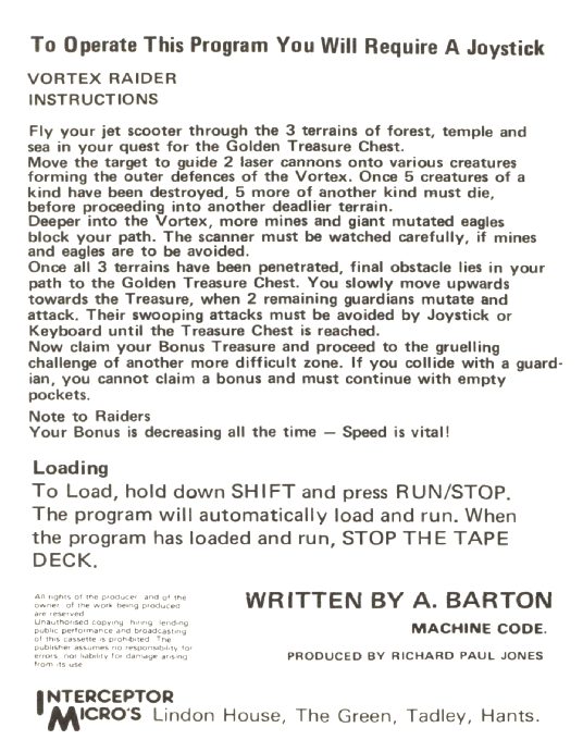 Vortex Raider dos