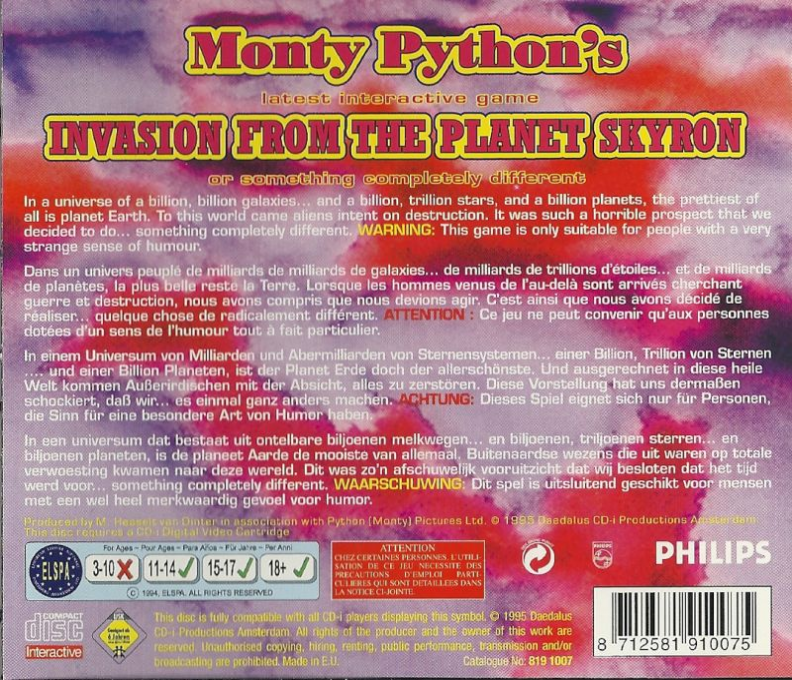 Monty Python's Invasion From The Planet Skyron - Dos