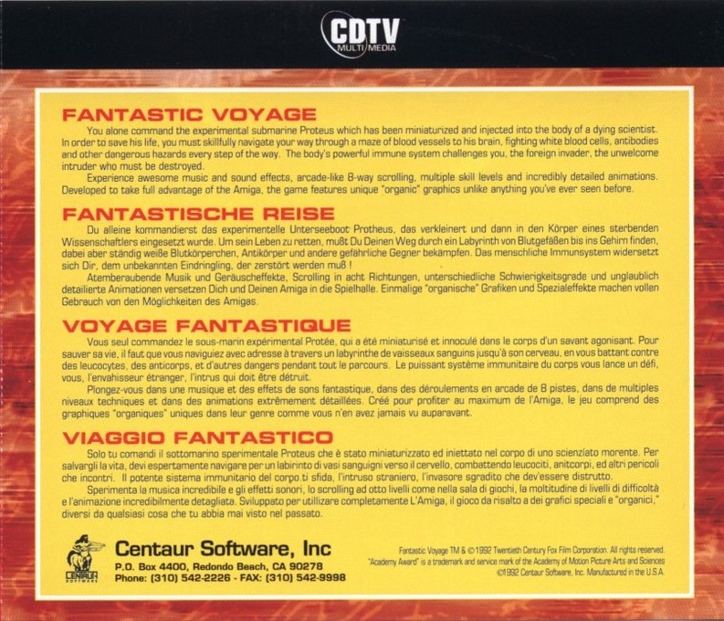 Fantastic Voyage - Dos