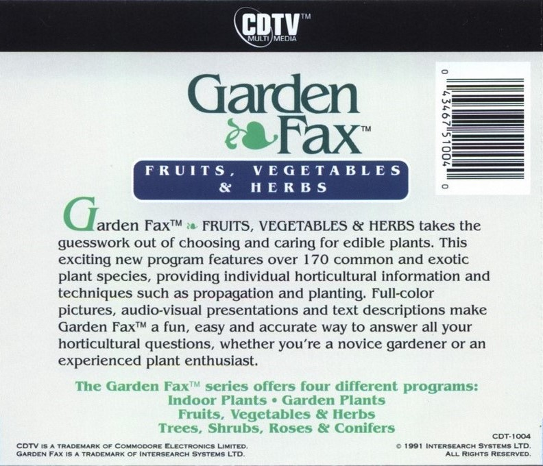Garden Fax - Fruits, Vegetables And Herbs - Dos