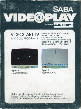 Videocart-23: Galactic Space Wars, Lunar Lander - Dos