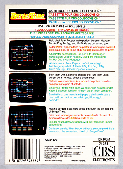 Burgertime - Dos