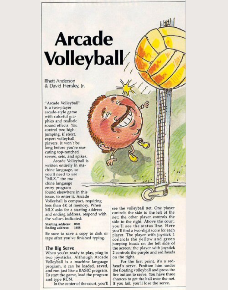 Arcade Volleyball - Dos