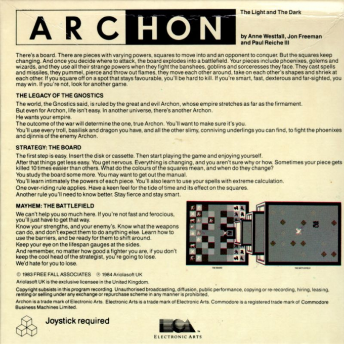 Archon : The Light and the Dark dos