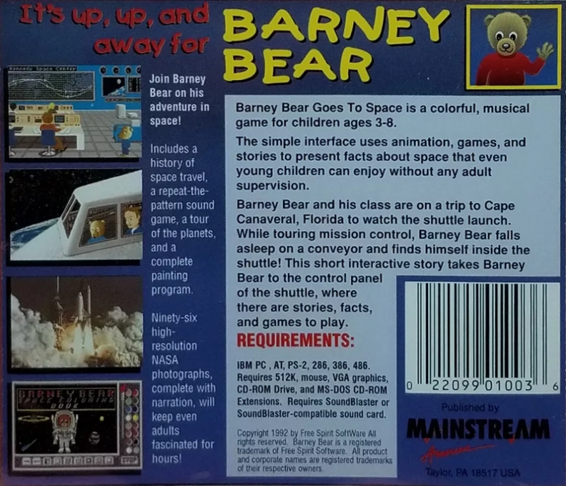 Barney Bear Goes to Space dos