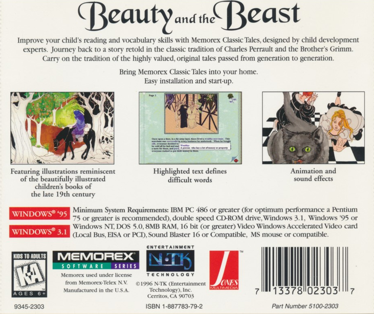 Beauty and the Beast: Memorex Children's Series - Dos