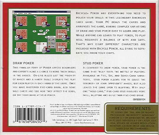 Bicycle Poker - Dos