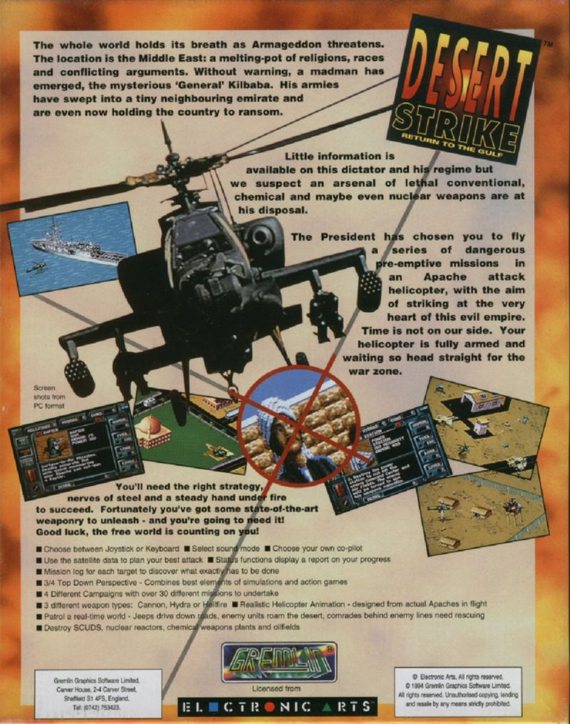Desert Strike : Return to the Gulf dos