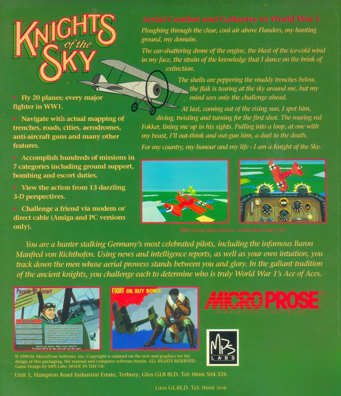 Knights of the Sky - Dos