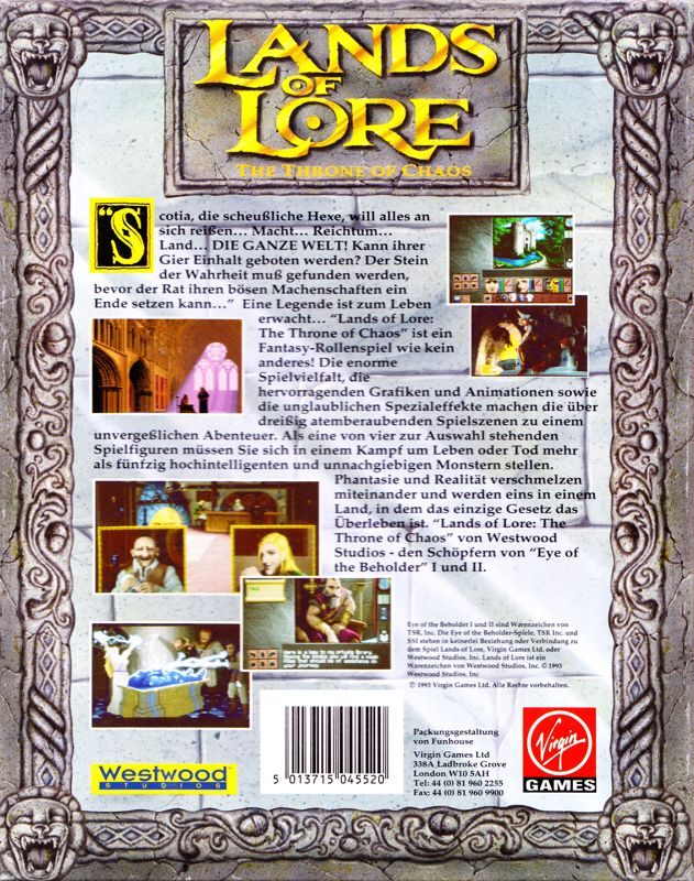 Lands Of Lore : The Throne Of Chaos - Dos