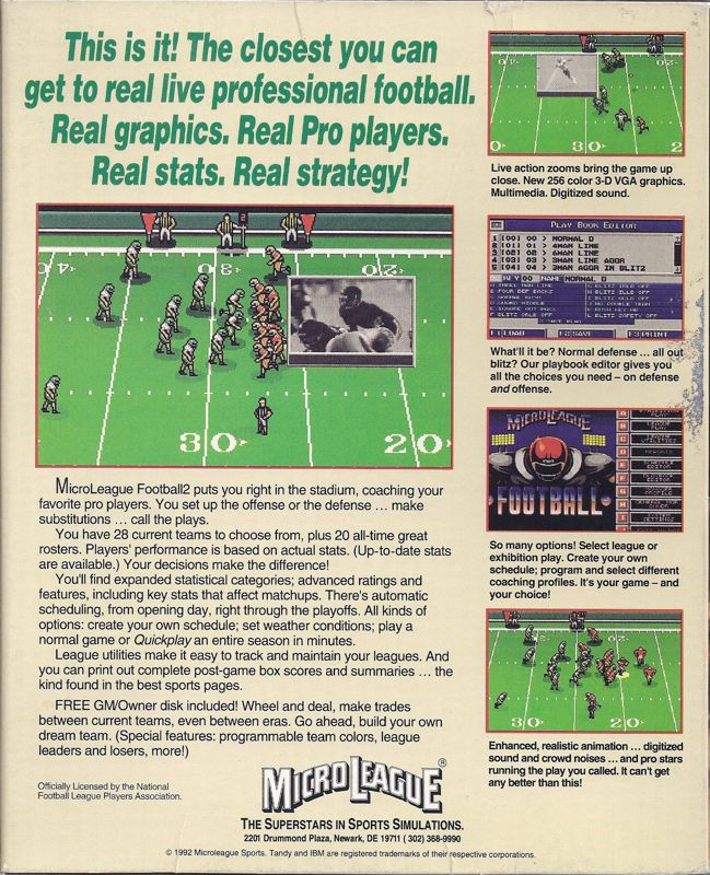 MicroLeague Football 2 dos