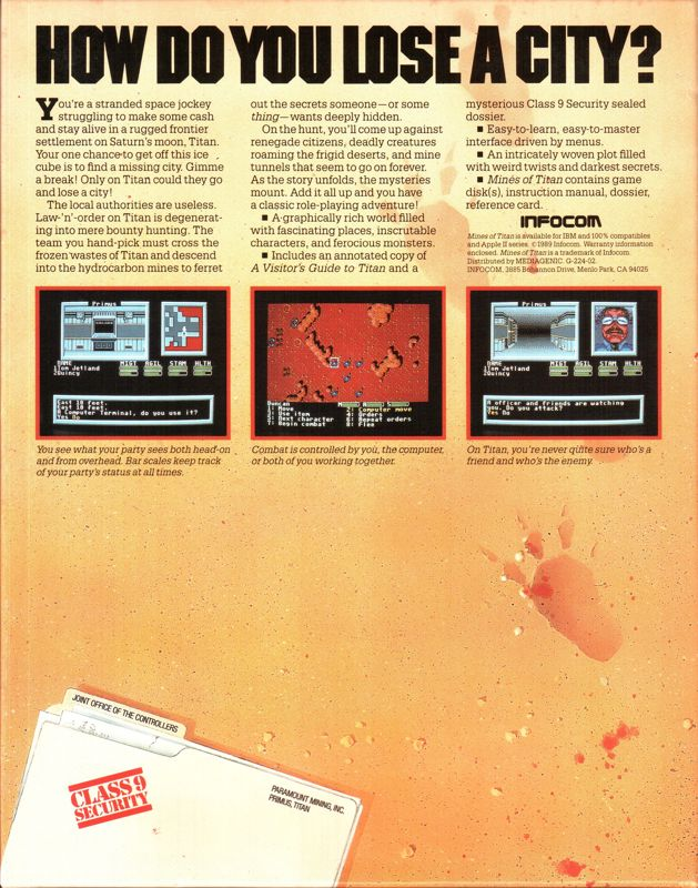 Mines of Titan - Dos