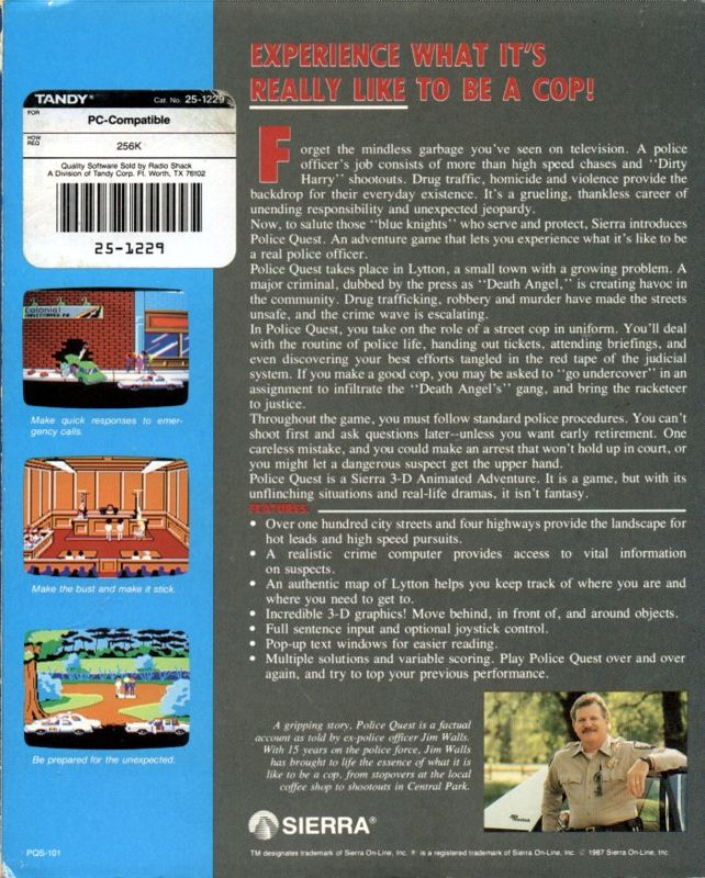 Police Quest : In Pursuit of the Death Angel - Dos