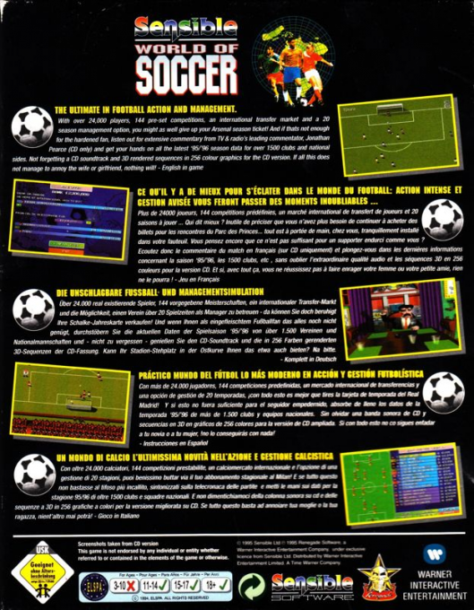 Sensible World Of Soccer - Dos