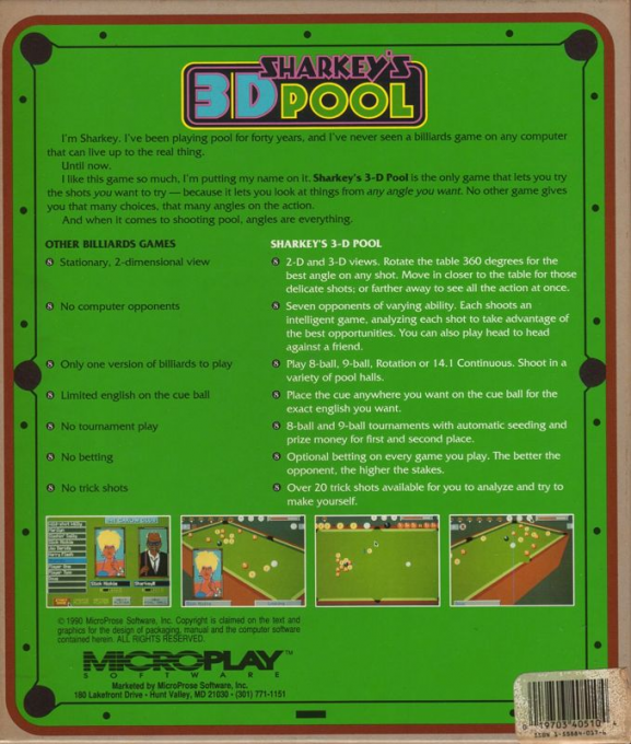 Sharkey's 3d Pool dos