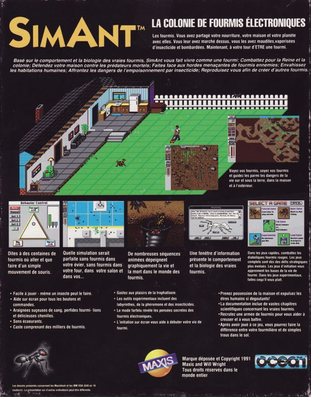 SimAnt : La Colonie de Fourmis Électroniques dos