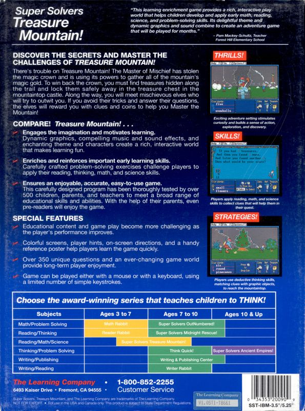Super Solvers : Treasure Mountain! dos