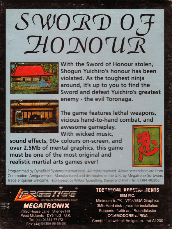 Sword Of Honour dos