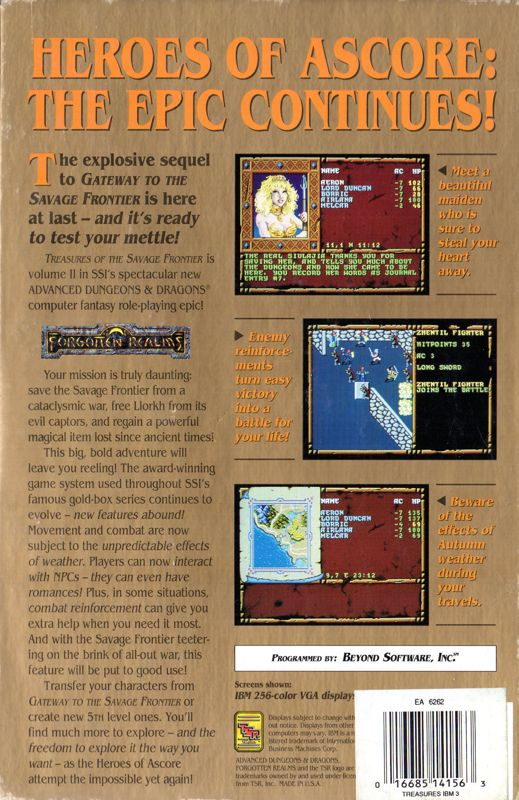 Treasures Of The Savage Frontier dos