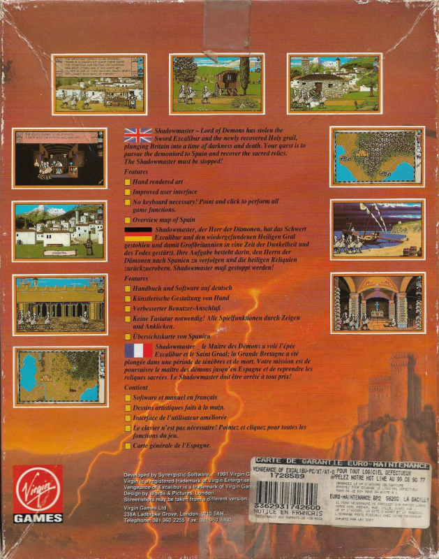 Vengeance of Excalibur dos