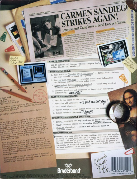 Where in Europe is Carmen Sandiego? dos