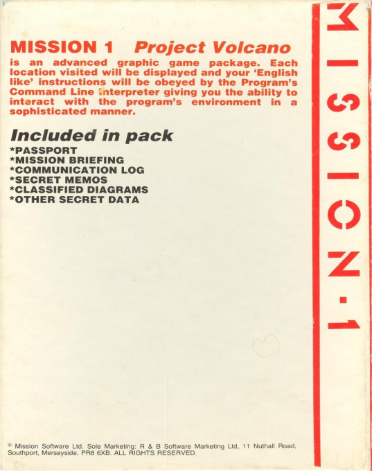 Mission 1 - Project Volcano - Dos