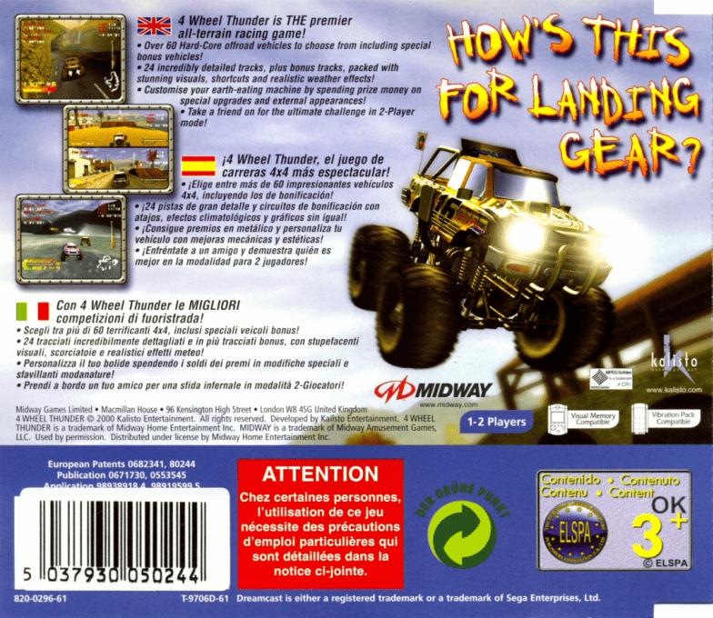 4 Wheel Thunder - Dos