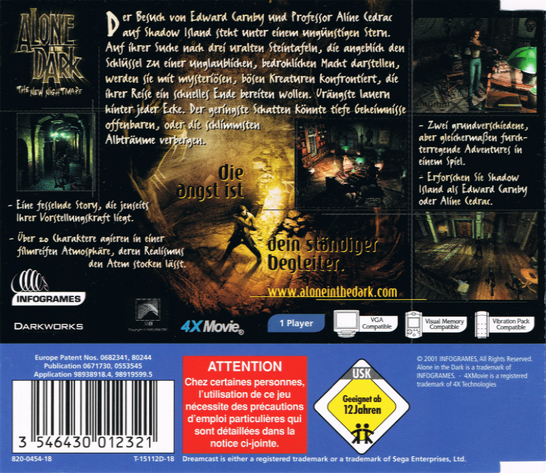 Alone in the Dark : The New Nightmare - Dos