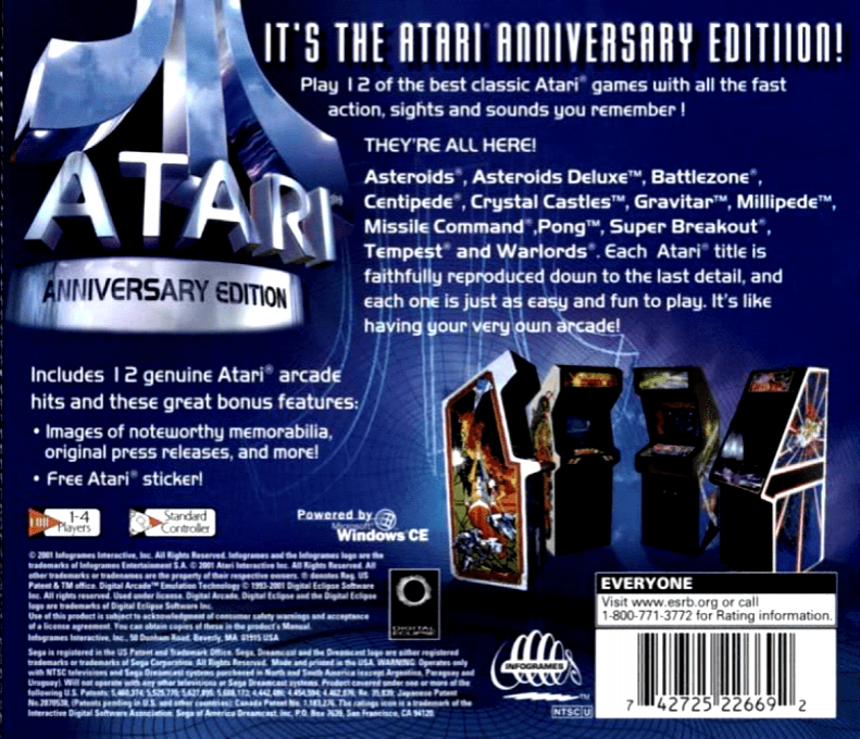 Atari Anniversary Edition - Dos