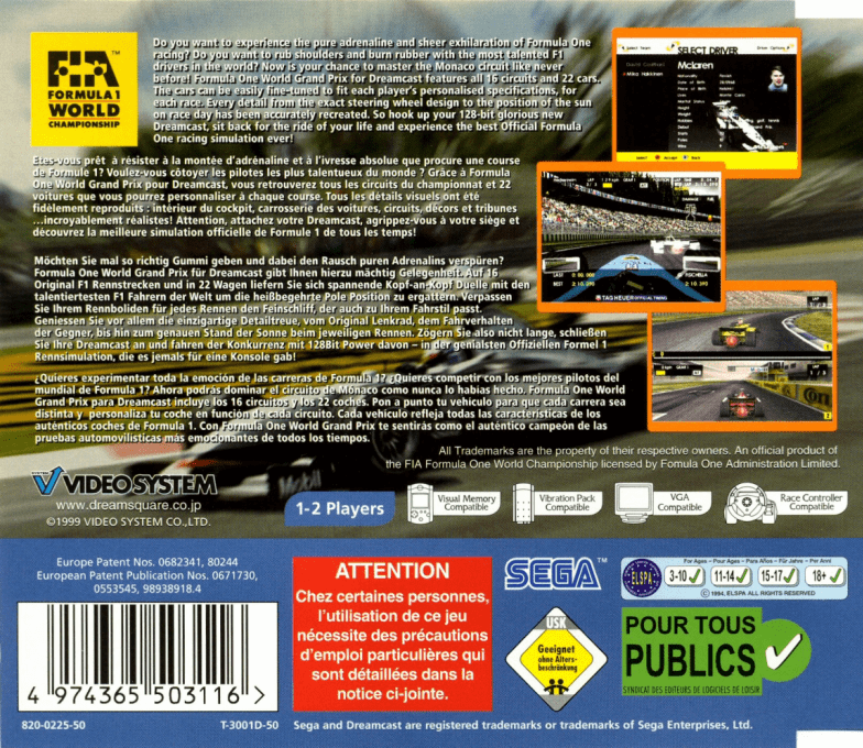 F1 World Grand Prix - Dos