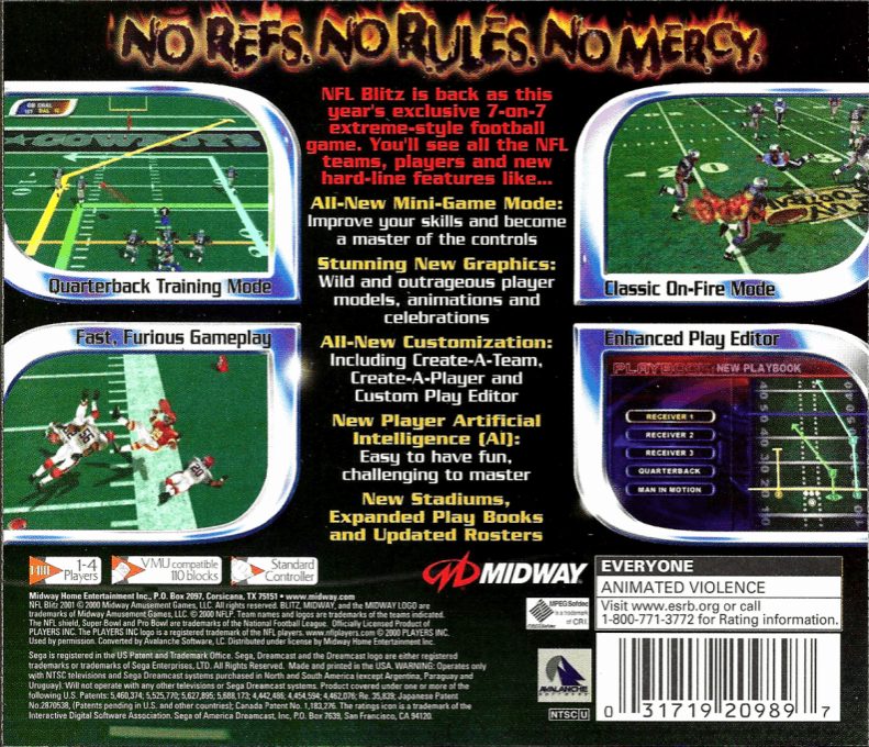 NFL Blitz 2001 - Dos