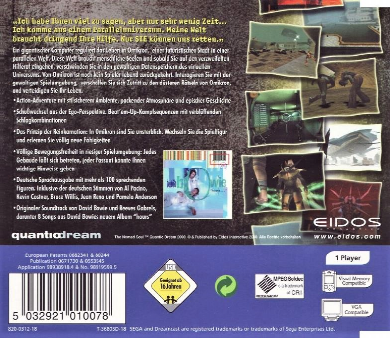 Omikron : The Nomad Soul - Dos