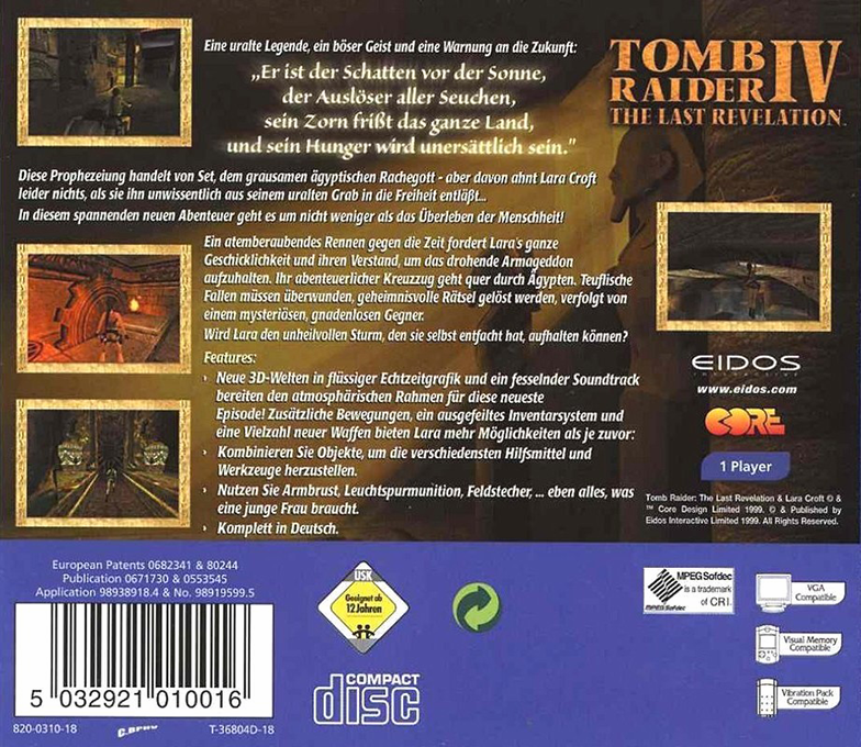 Tomb Raider : La Révélation Finale - Dos