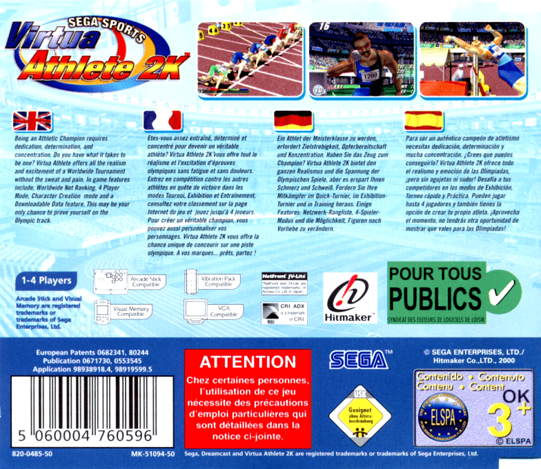 Virtua Athlete 2000 - Dos