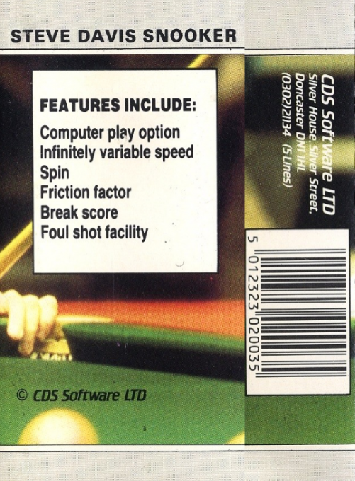 Steve Davis Snooker - Dos