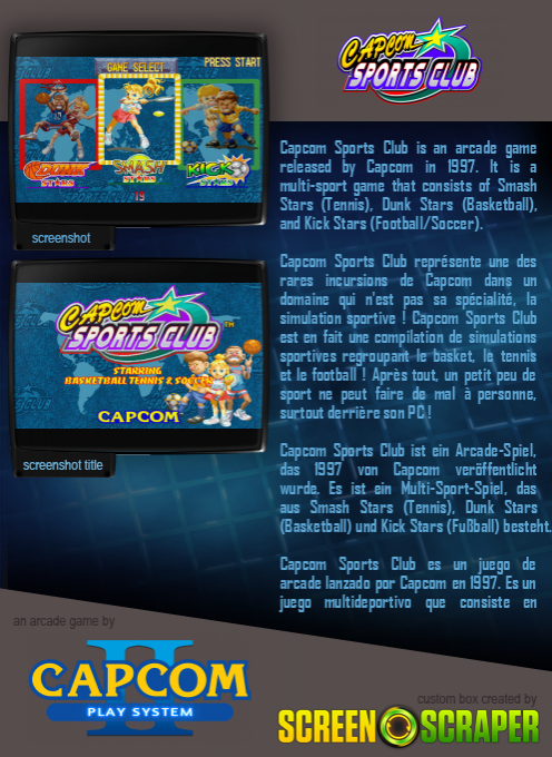 Capcom Sports Club - Dos