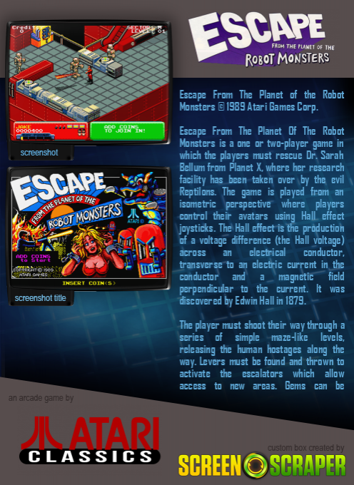 Escape From The Planet Of The Robot Monsters - Dos