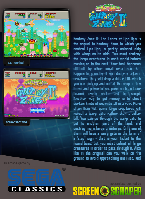 Fantasy Zone II - The Tears of Opa-Opa (2008) - Dos