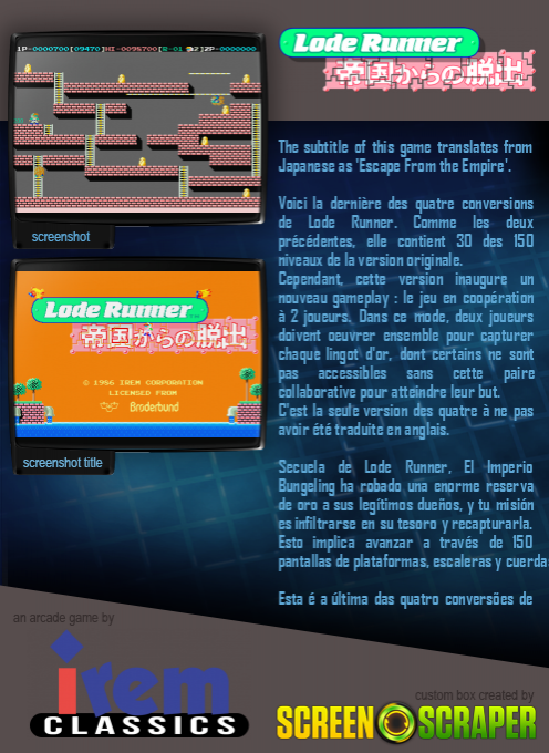 Lode Runner IV - Teikoku Karano Dasshutsu - Dos
