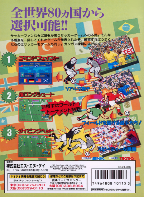 Tecmo World Soccer '96 - Dos