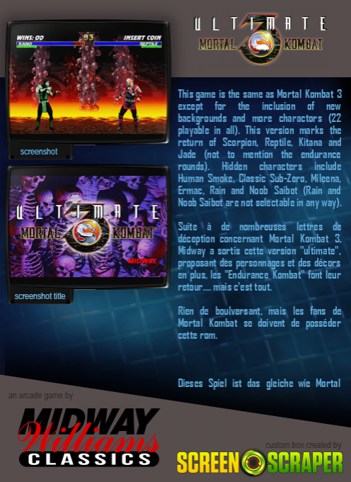 Ultimate Mortal Kombat 3 - Dos