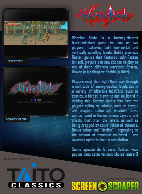 Warrior Blade - Rastan Saga Episode III - Dos