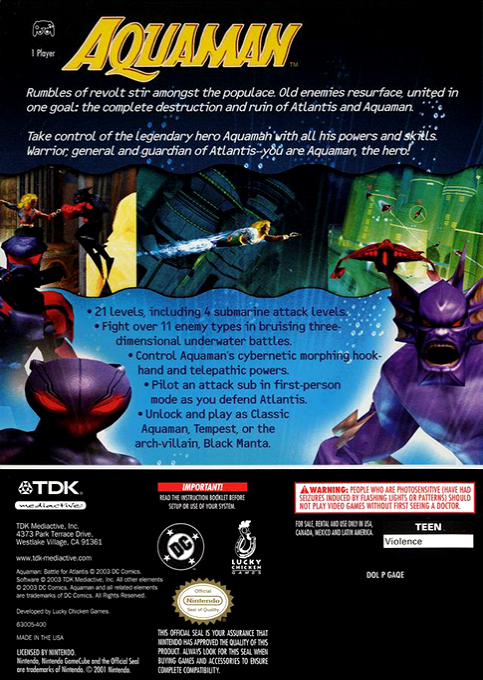 Aquaman : Battle for Atlantis dos