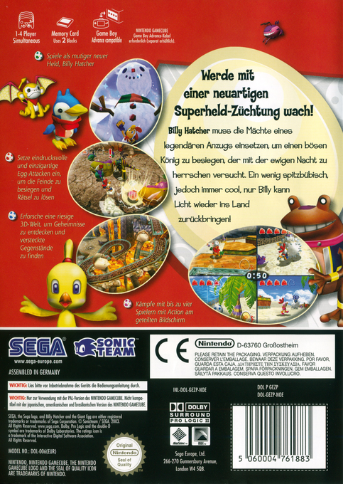 Billy Hatcher and the Giant Egg - Dos