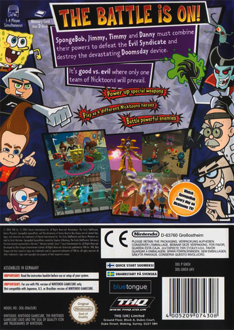 Bob l'éponge et ses amis : Un pour tous, tous pour un ! dos