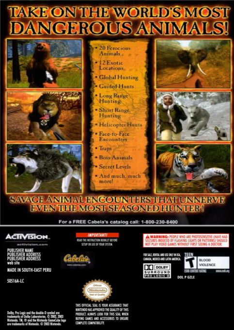 Cabela's Dangerous Hunts 2 dos