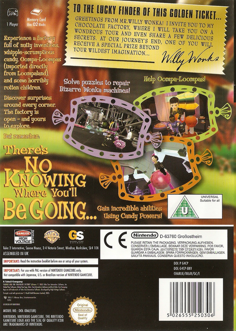 Charlie et la Chocolaterie - Dos