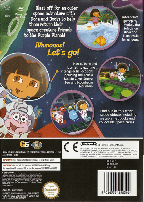 Dora l'Exploratrice : Voyage sur la Planete Violette dos