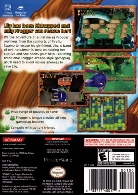 Frogger's Adventures : The Rescue dos