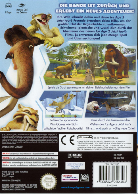 L'Age de Glace 2 dos